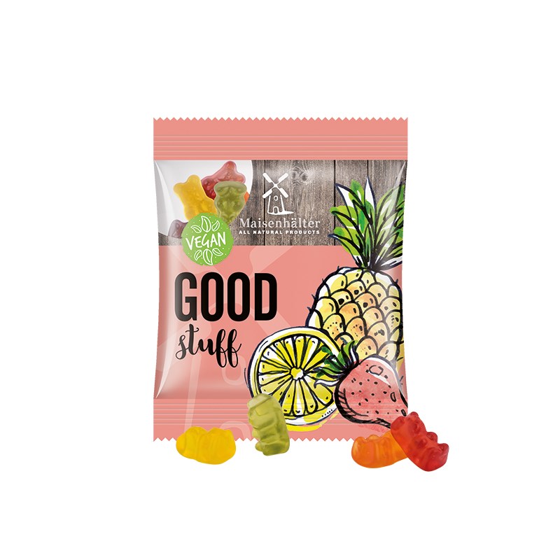 Bild Minitüte,12 g, Folie weiß, Trolli Vegane Gummibärchen, 14% Fruchtsaft