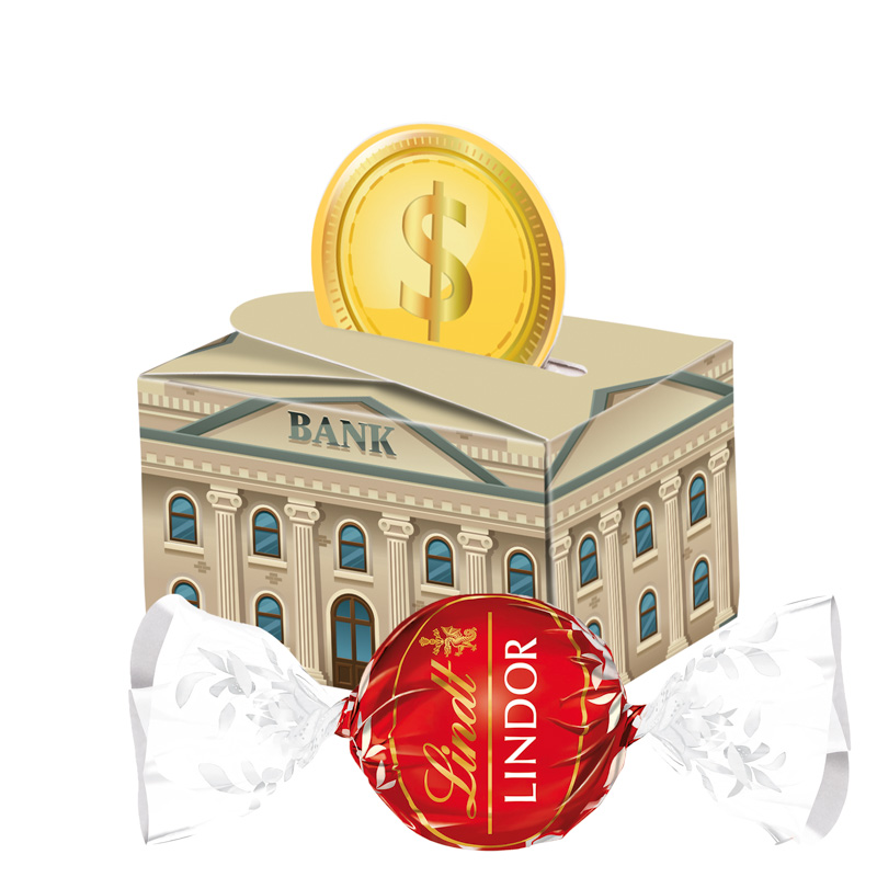 Bild Geschenkbox Mini rund, Lindt LINDOR Milchkugeln