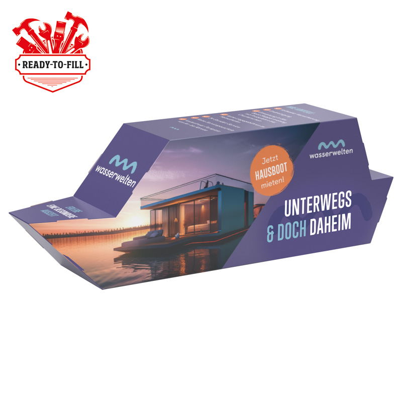 Bild 3D-Präsent Schiff, kundengestelltes Füllgut