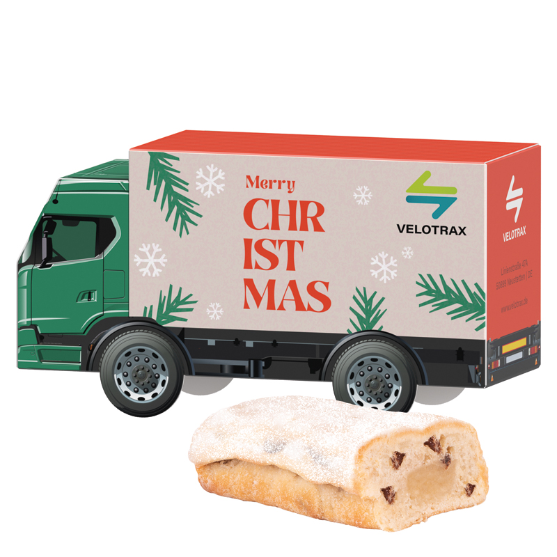Bild 3D-Präsent LKW, WEISS 4er Lebkuchen Mini