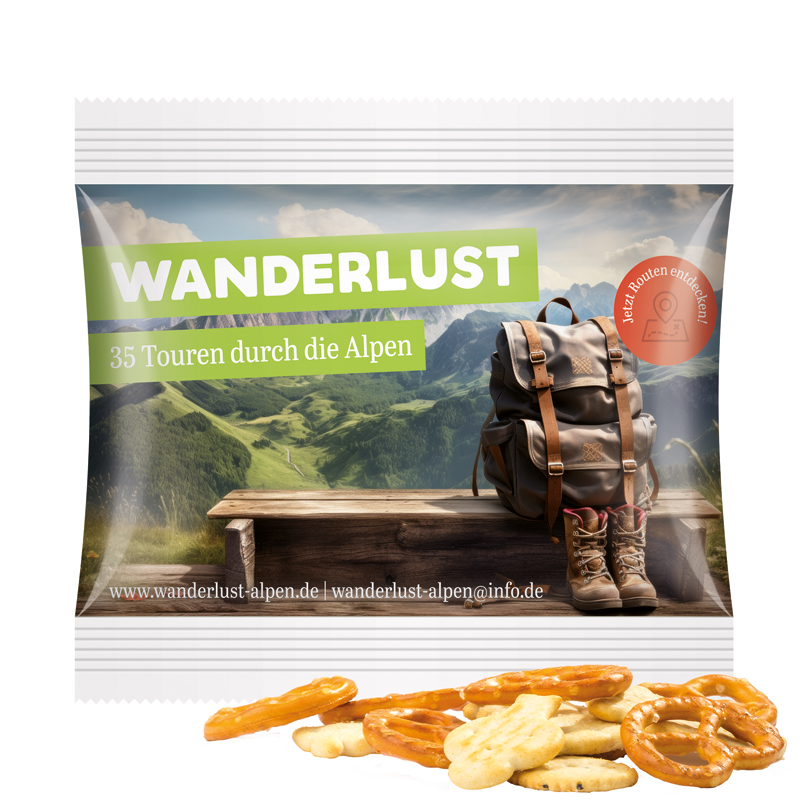 Bild Snack Miditüte, Knabbermix, Folie weiß