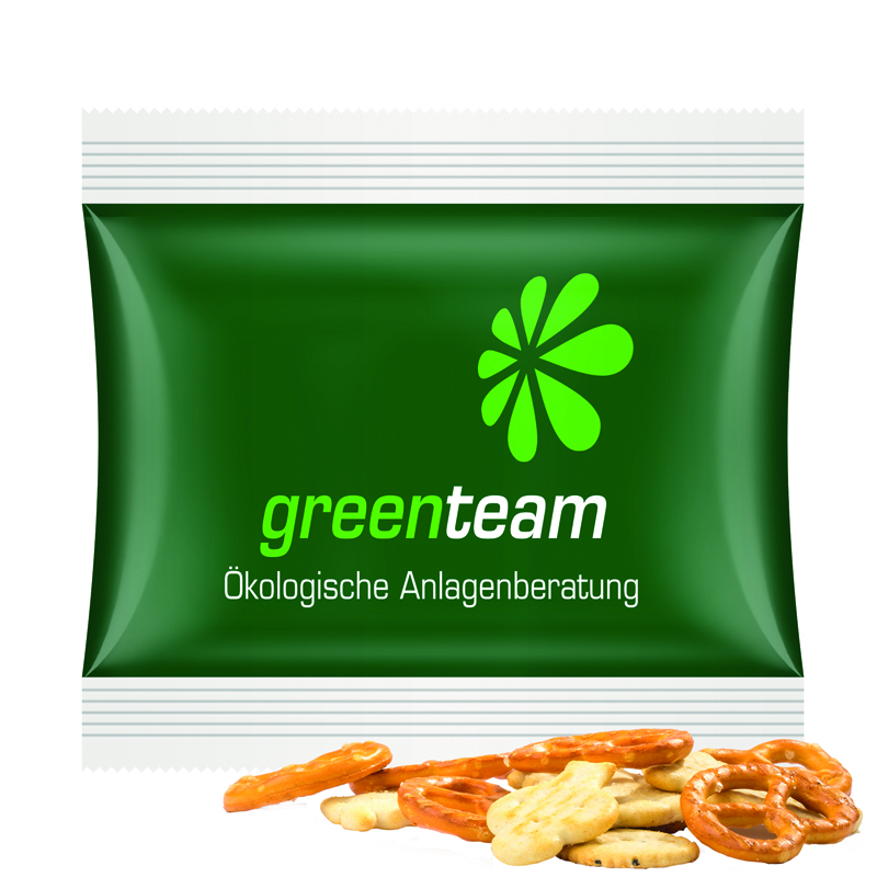 Bild Snack Miditüte, Knabbermix, kompostierbare Folie weiß