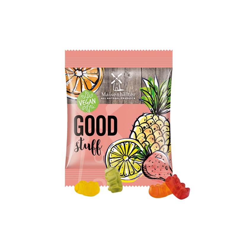 Bild Minitüte,12 g, Folie weiß, Trolli Vegane Gummibärchen, 14% Fruchtsaft