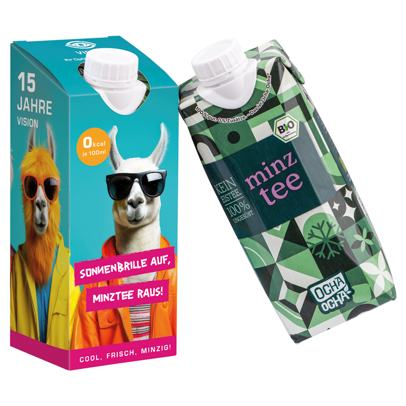 Bild Drink Pack mit Ocha-Ocha® BIO Minztee in Werbeverpackung