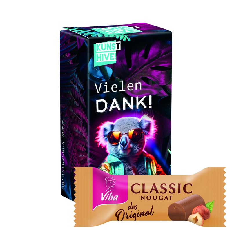 Bild Werbequader small, Viba Classic Nugat Mini