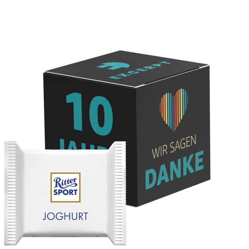 Bild Werbewürfel, Ritter SPORT mini Joghurt