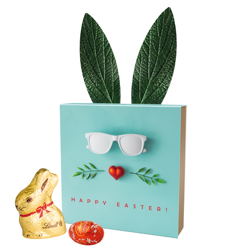 Bild Lindt Präsent im Werbeschuber, Kleine Kostbarkeiten Goldhase