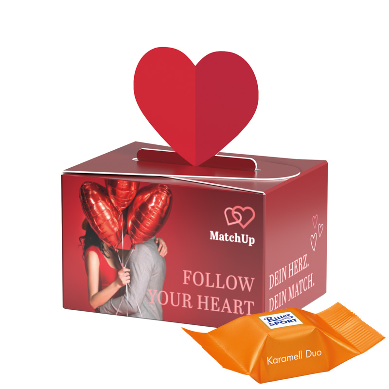 Bild Geschenkbox Mini Herz, Lindt LINDOR Milchkugeln