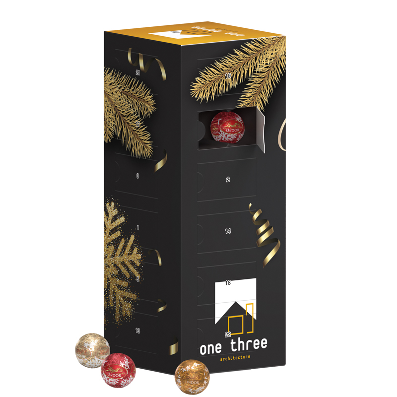 Bild Minikugel Tower Adventskalender, LINDOR Lindt Mini Kugeln