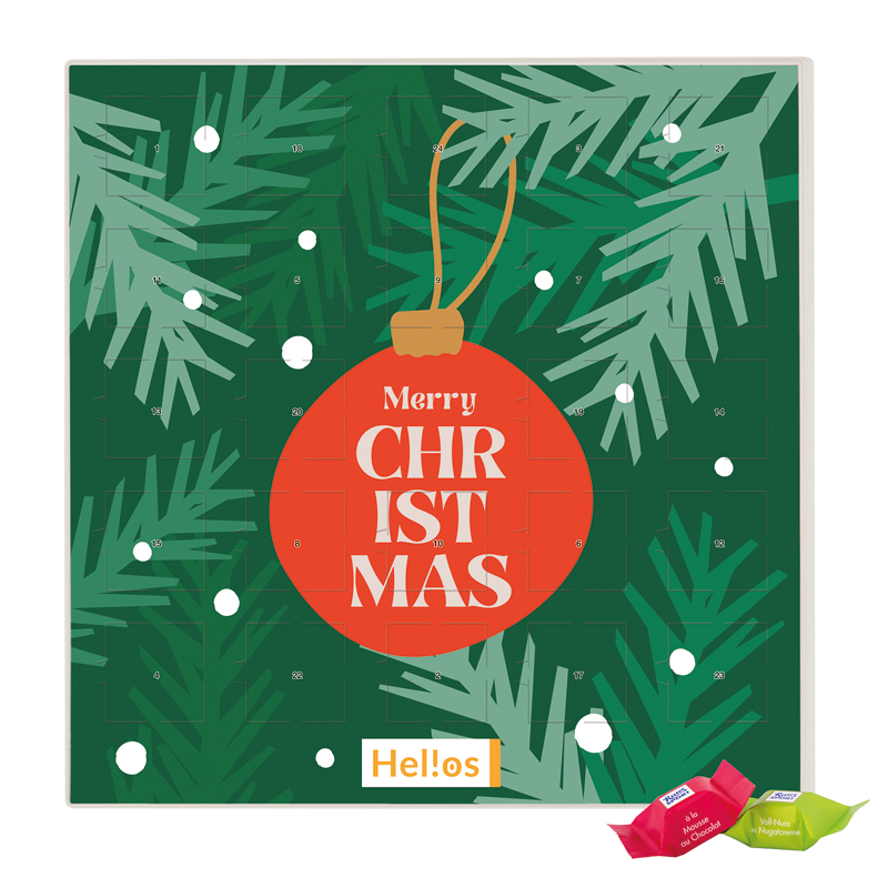 Bild Adventskalender quadratisch, Blister kompostierbar, Ritter SPORT Schokowürfel