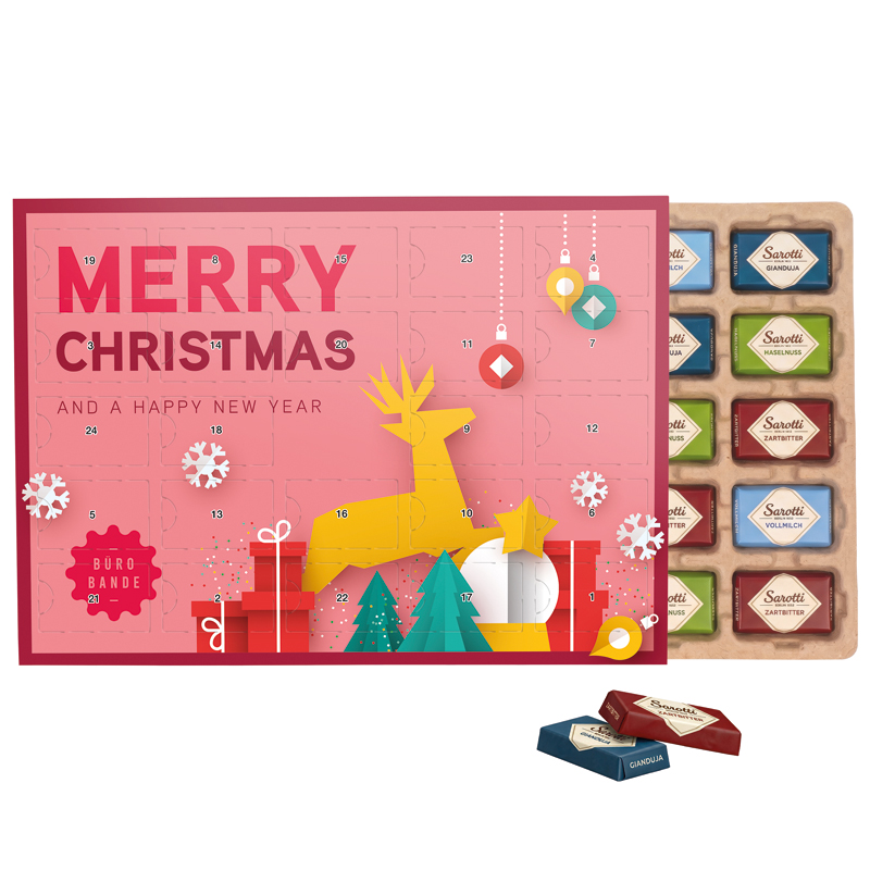 Bild Premium Tisch Adventskalender Eco Sarotti Schokotäfelchen
