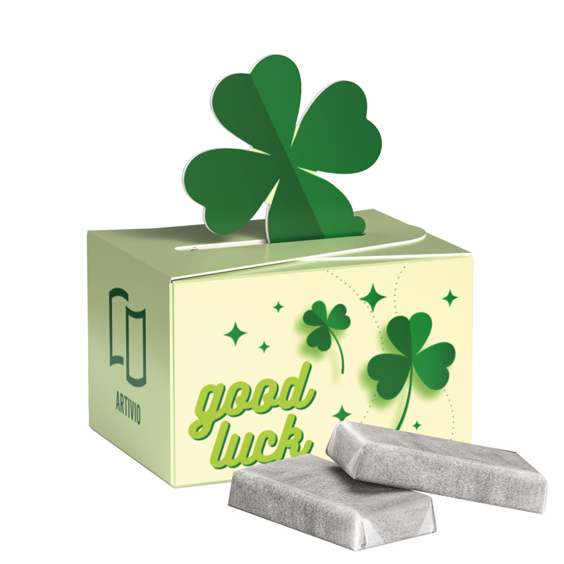 Bild Geschenkbox Mini Kleeblatt, Lindt LINDOR Milchkugeln