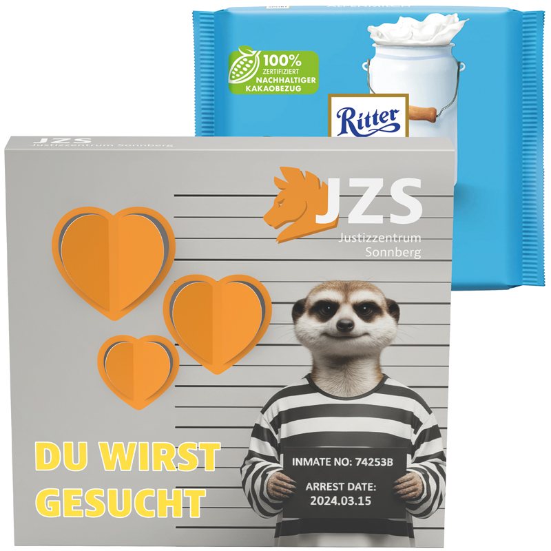 Bild Präsentbox Premium, 3D-Herz, Ritter SPORT Alpenmilch Schokolade