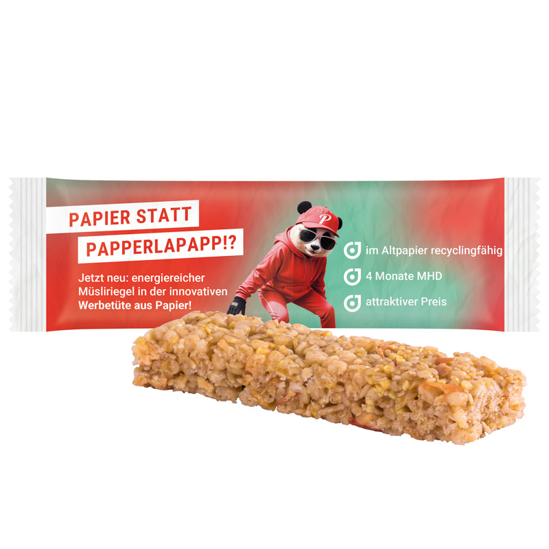 Bild Müsliriegel Multikorn Apfel, Folie weiß