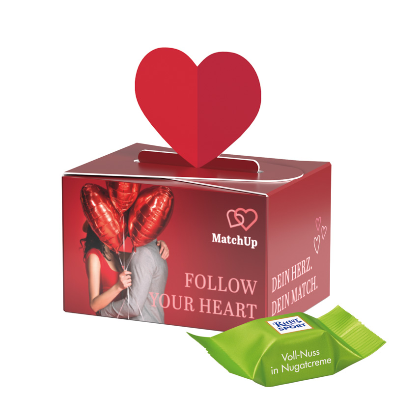 Bild Geschenkbox Mini Herz, Lindt LINDOR Milchkugeln