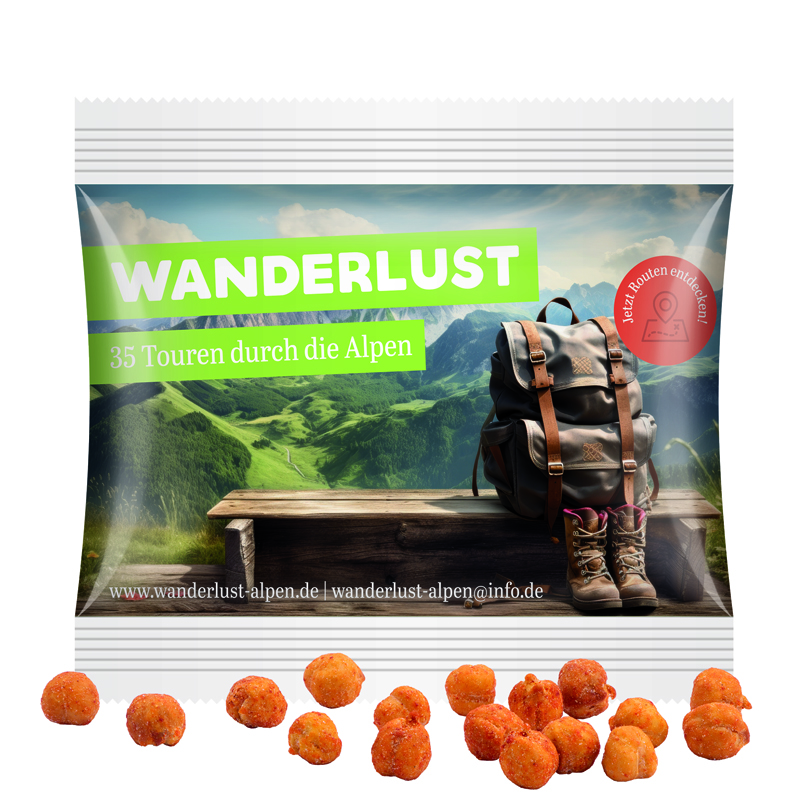 Bild Snack Miditüte, Knabbermix, kompostierbare Folie weiß