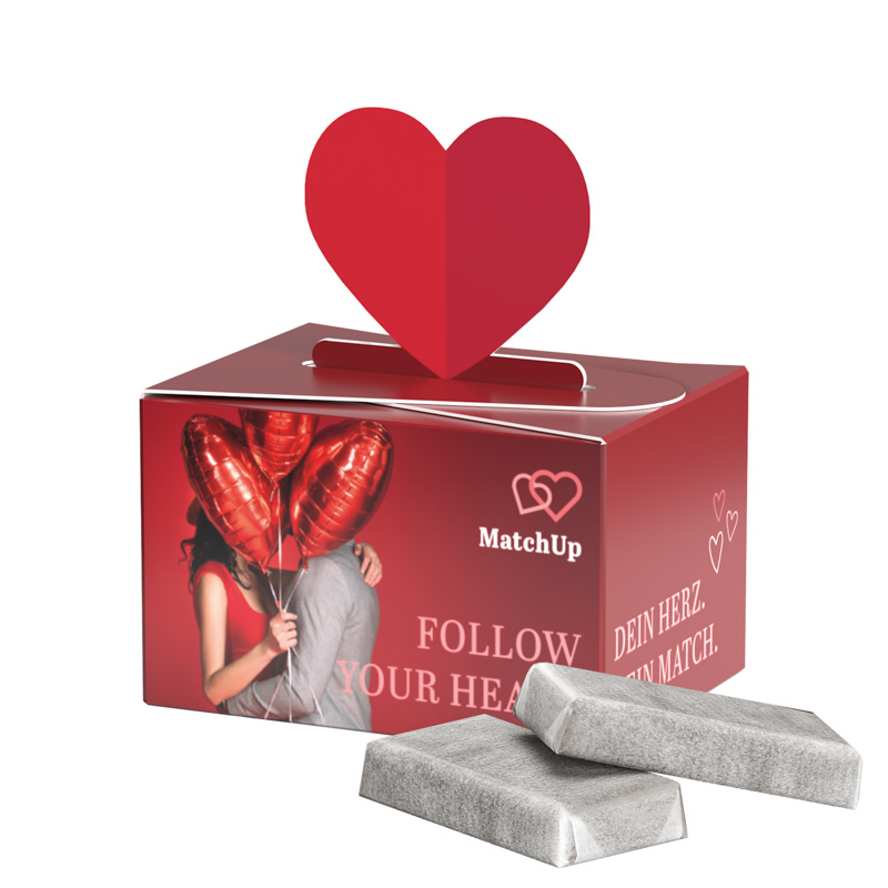 Bild Geschenkbox Mini Herz, Lindt LINDOR Milchkugeln