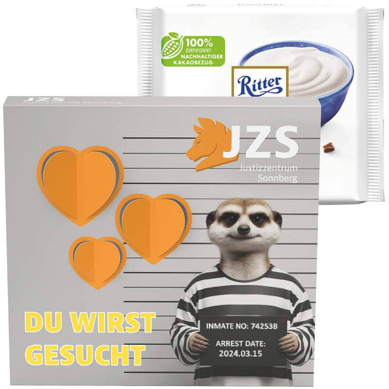 Bild Präsentbox Premium, 3D-Herz, Ritter SPORT Alpenmilch Schokolade