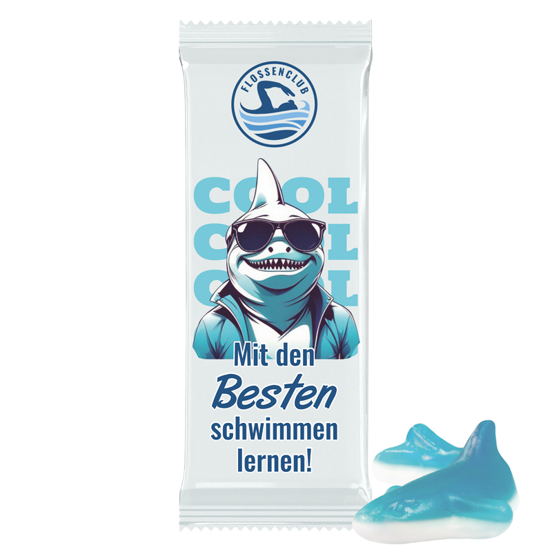 Bild Trolli Fruchtgummi "Hai", Folie weiß