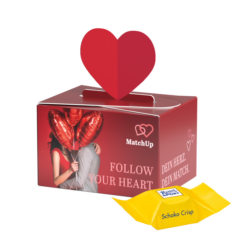 Bild Geschenkbox Mini Herz, Lindt LINDOR Milchkugeln