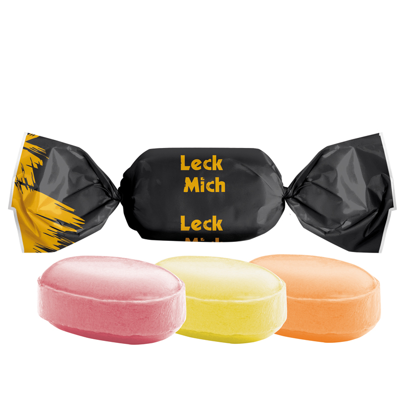 Bild Eiskristall Bonbon im weißen, kompostierbaren Wickler
