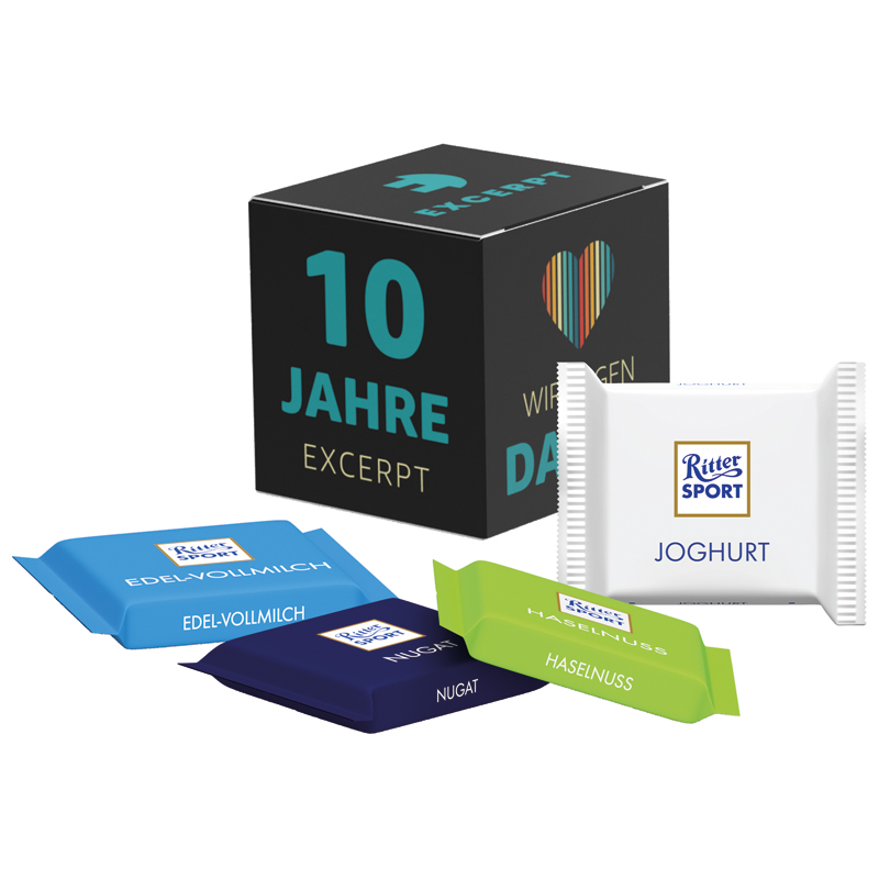 Bild Werbewürfel, Ritter SPORT mini Joghurt