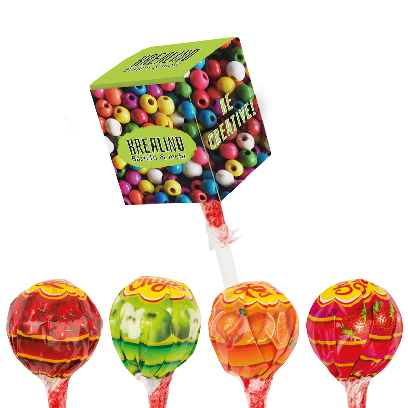 Bild Lolly Box Chupa Chups Kugel Lolly Fruchtmischung