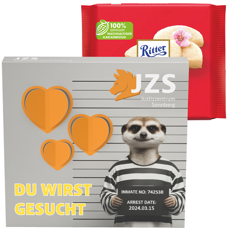 Bild Präsentbox Premium, 3D-Herz, Ritter SPORT Alpenmilch Schokolade