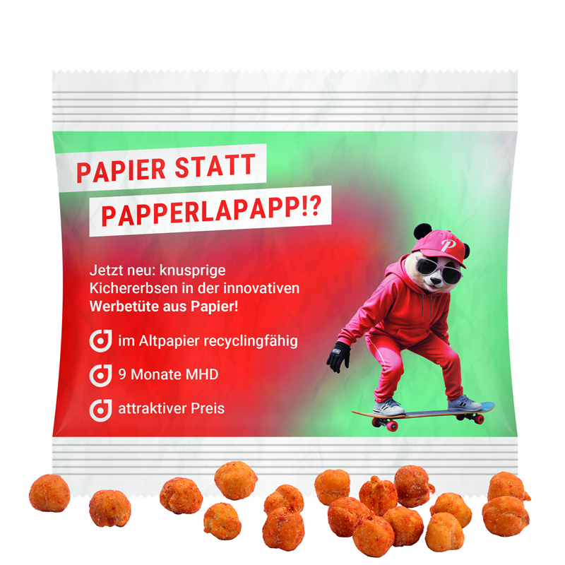 Bild Snack Miditüte, Kichererbsen Paprika, recyclingfähigem Papier