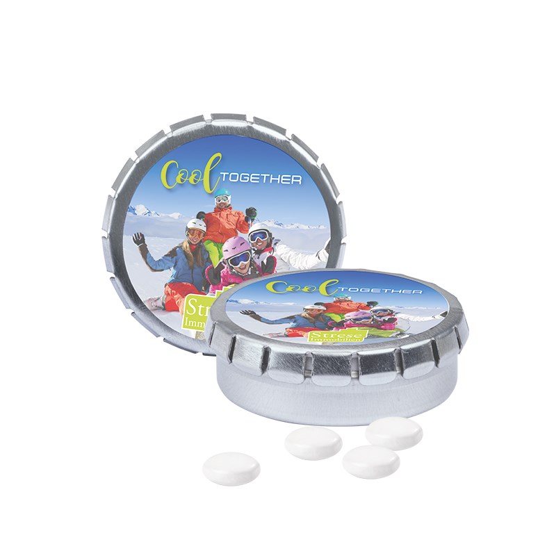 Bild Quick Box, silber, Mentos Kaudragee Mint
