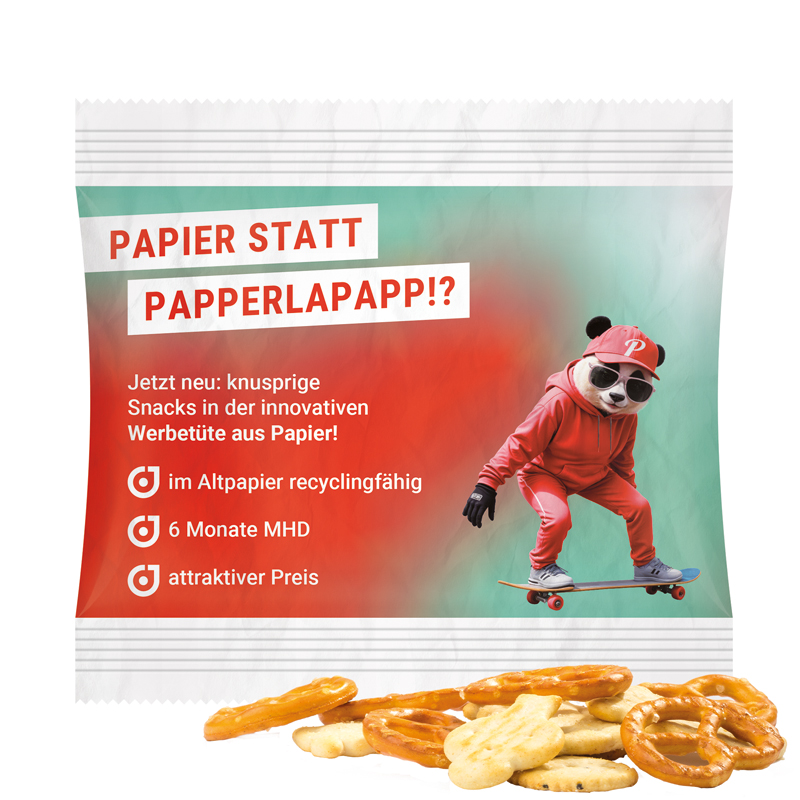 Bild Snack Miditüte, Knabbermix, Folie weiß