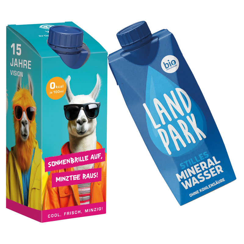 Bild Drink Pack Landpark Mineralwasser naturelle in Werbeverpackung