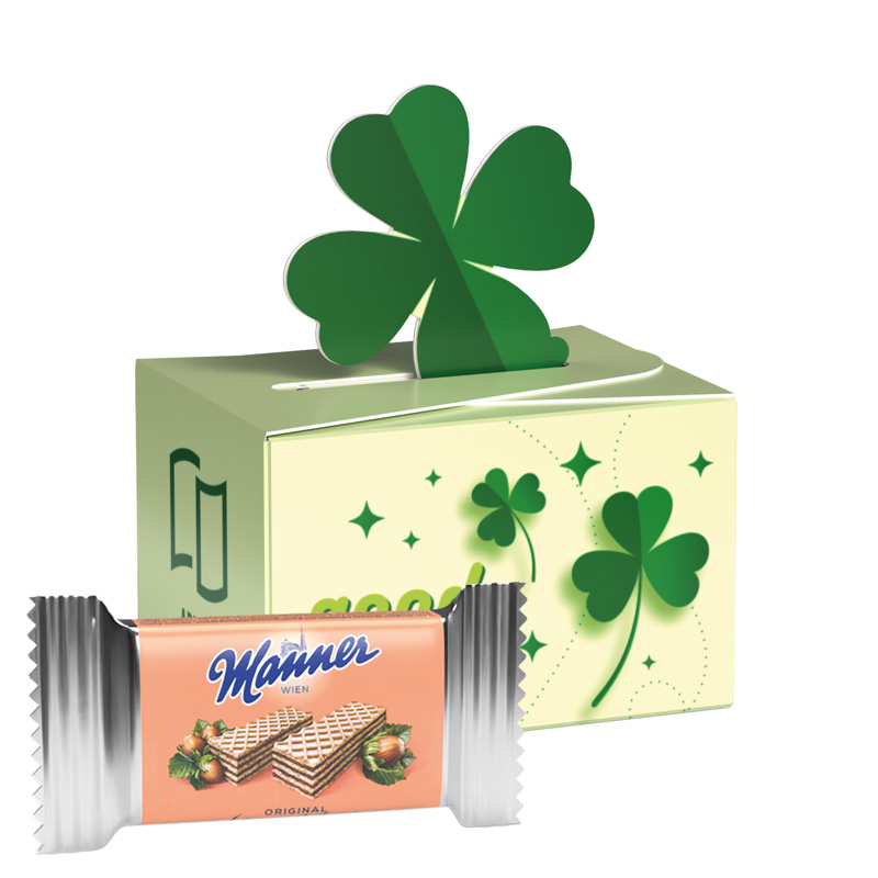 Bild Geschenkbox Mini Kleeblatt, Lindt LINDOR Milchkugeln