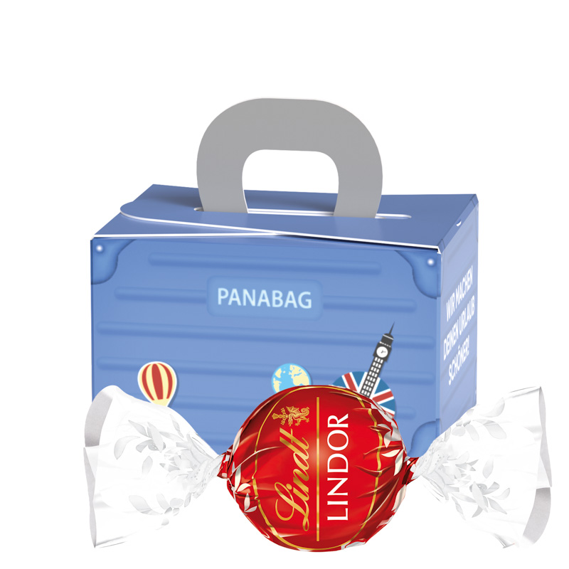 Bild Geschenkbox Mini Koffer, Lindt LINDOR Milchkugeln