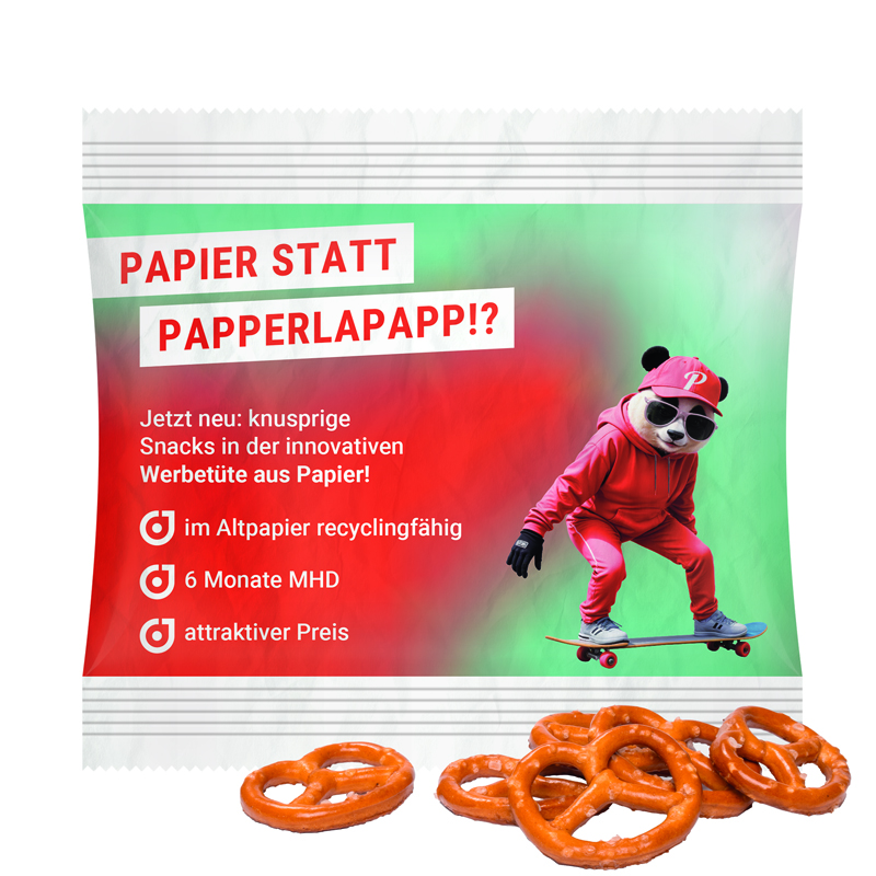 Bild Snack Miditüte, Mini Brezel, recyclingfähigem Papier