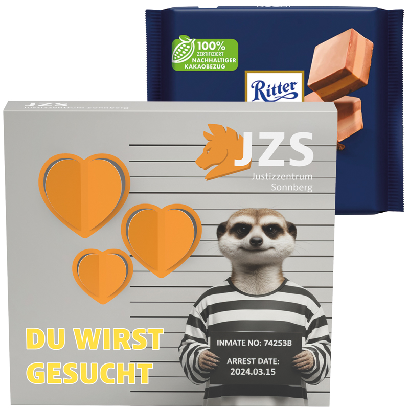 Bild Präsentbox Premium, 3D-Herz, Ritter SPORT Alpenmilch Schokolade