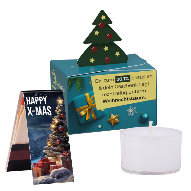 Bild Geschenkbox Mini Tanne, Lindt LINDOR Milchkugel
