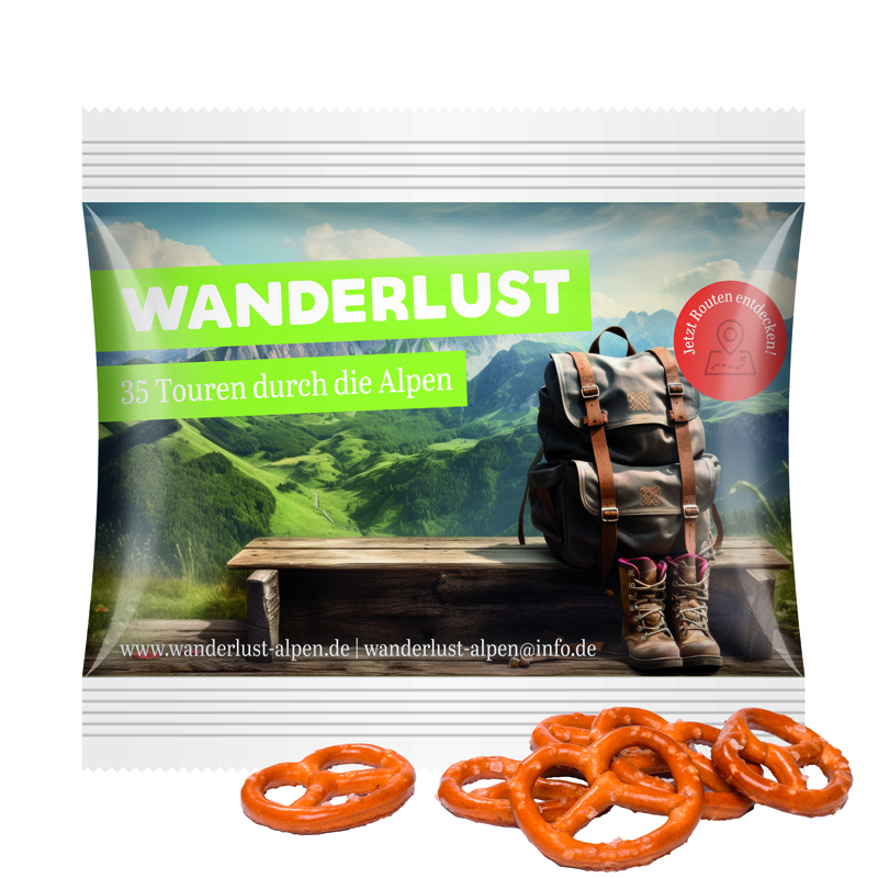 Bild Snack Miditüte, Knabbermix, kompostierbare Folie weiß