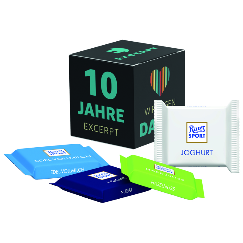 Bild Werbewürfel, Ritter SPORT mini Joghurt