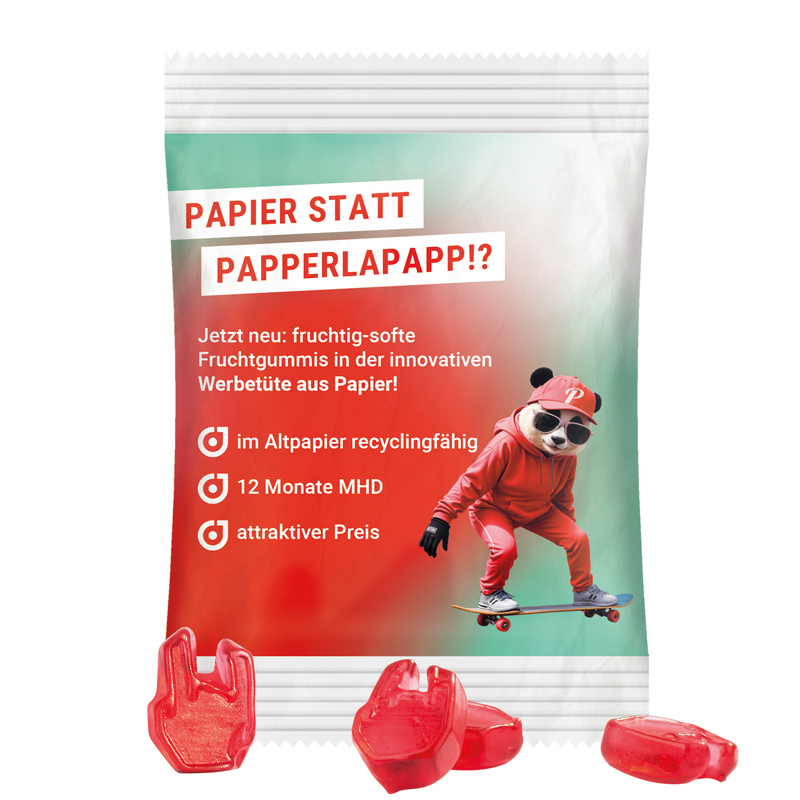 Bild Minitüte Sonderform, 15 g, Folie kompostierbar transparent, Trolli Fruchtgummi