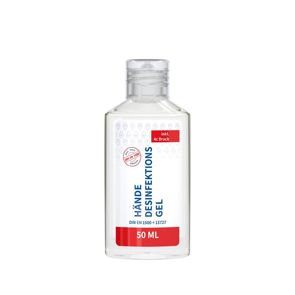 Bild Hände-Desinfektionsgel (DIN EN 1500), 50 ml, Body Label (R-PET)