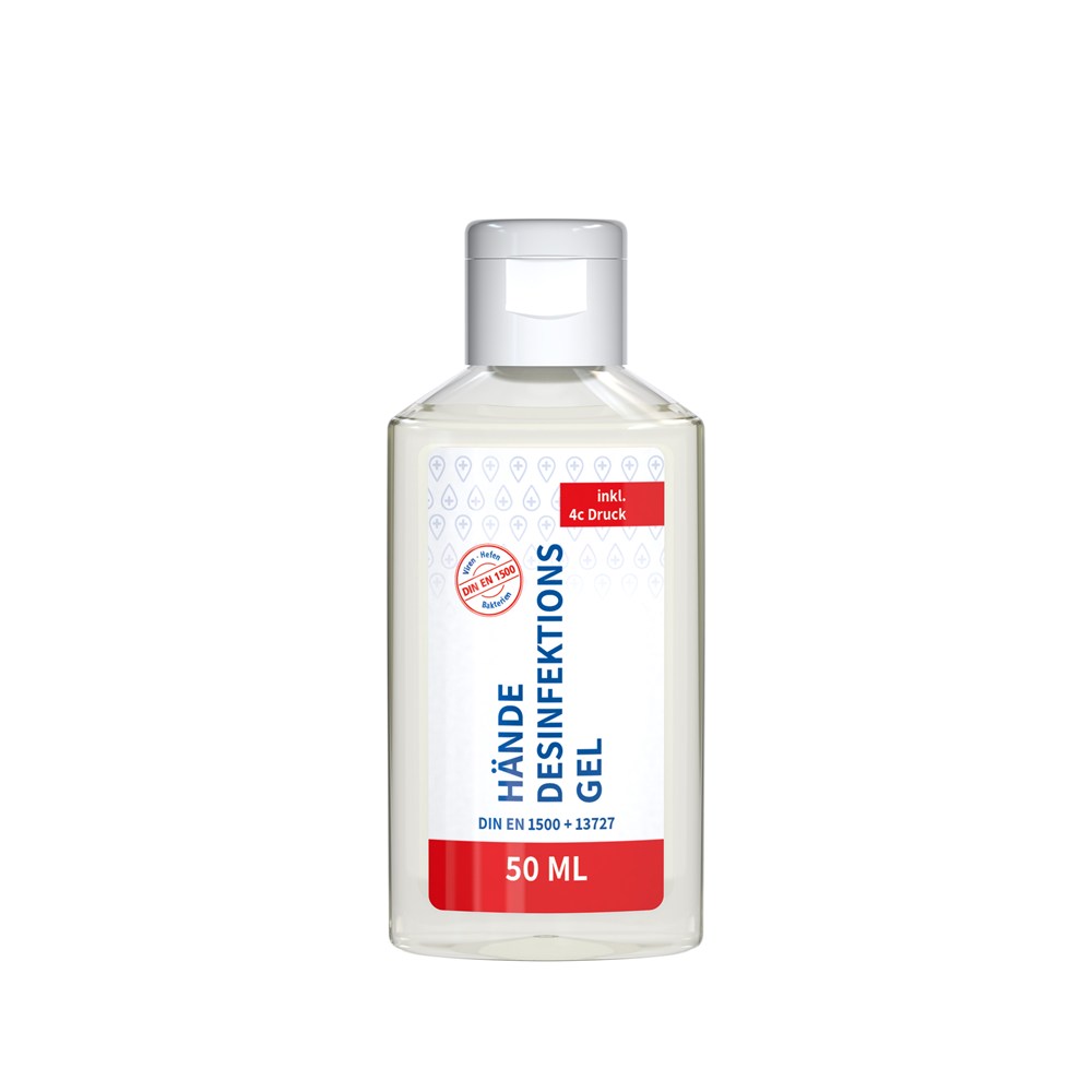 Bild Hände-Desinfektionsgel (DIN EN 1500), 50 ml, Body Label (R-PET)