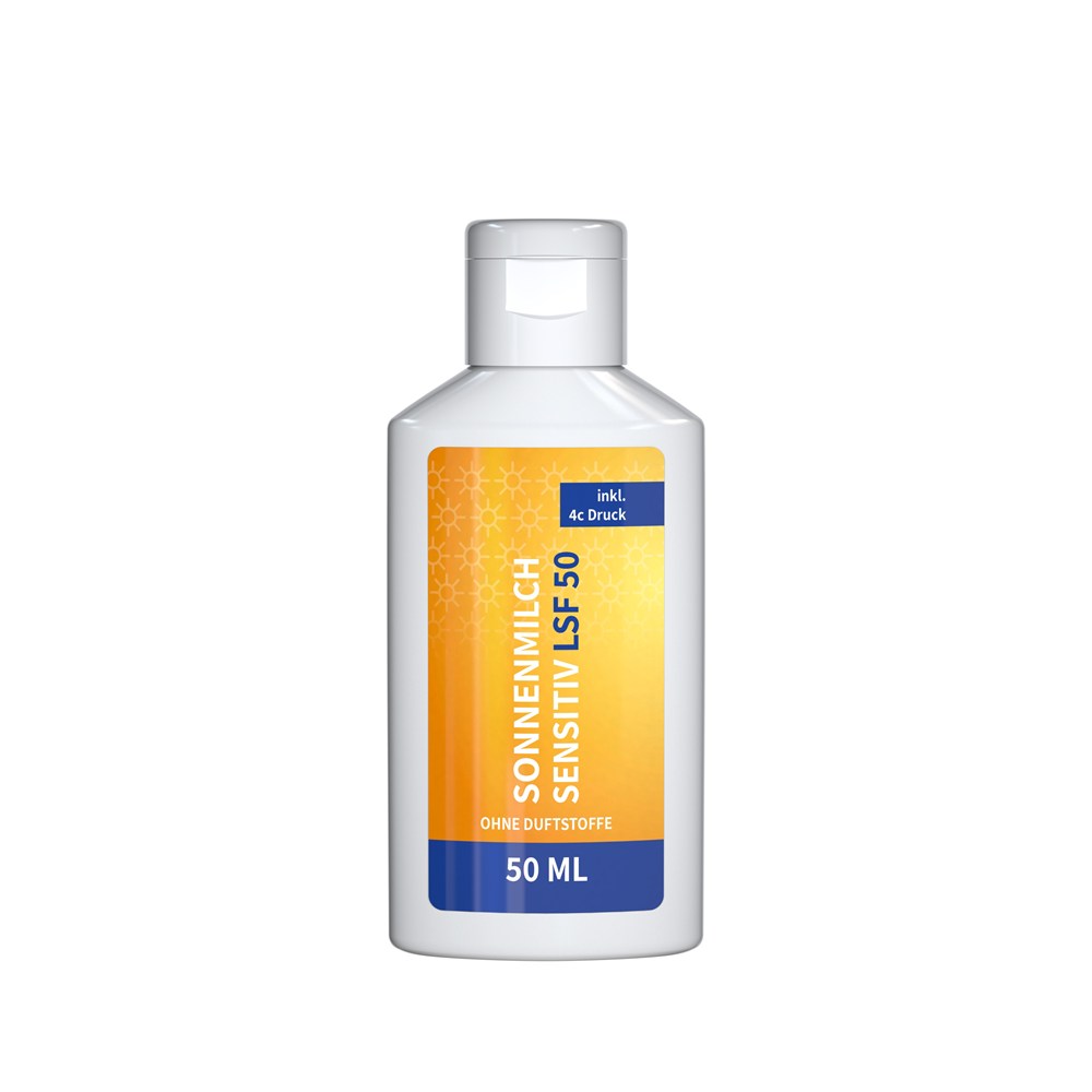 Bild Sonnenmilch LSF 50 (sens.), 50 ml, Body Label (R-PET)