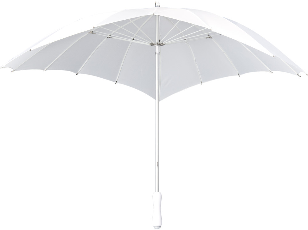 Falcone - Hartvormige paraplu registered design - Handopening - Windproof -  110 cm - Wit