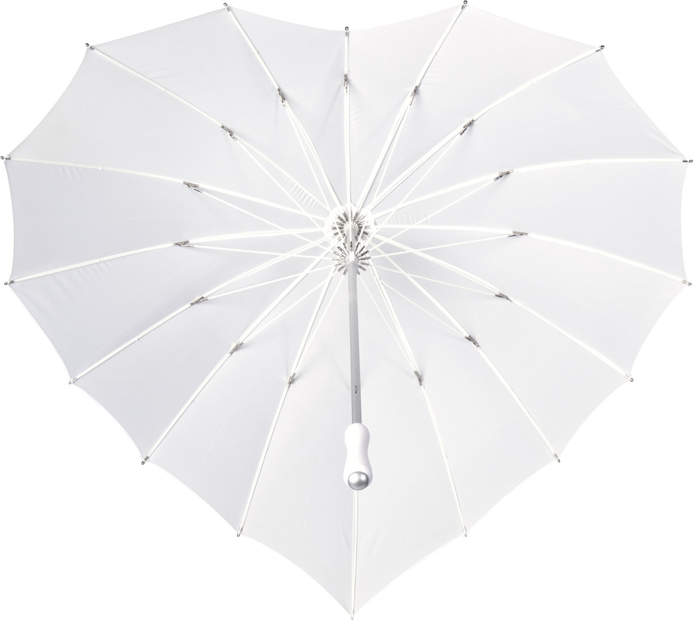 Falcone - Hartvormige paraplu registered design - Handopening - Windproof -  110 cm - Wit