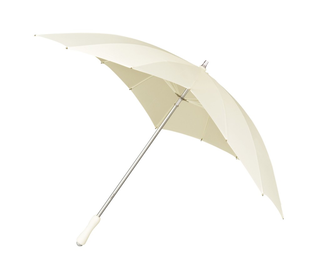 Falcone - Hartvormige paraplu registered design - Handopening - Windproof -  110 cm - Gebroken wit