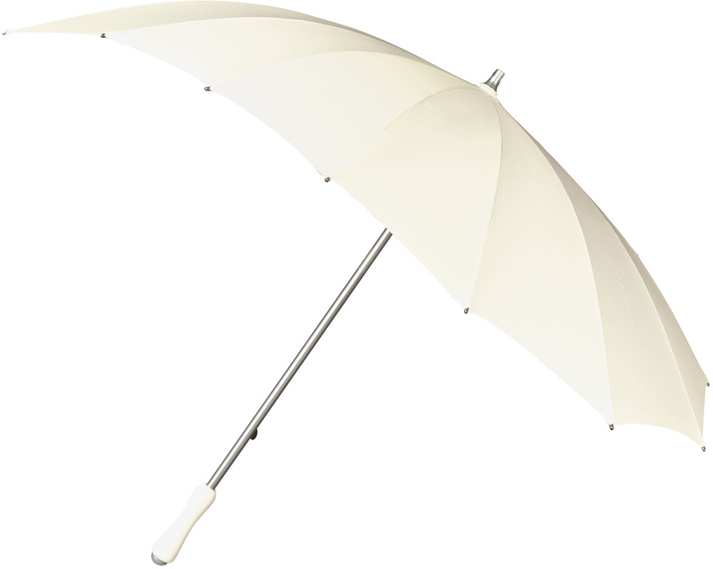 Falcone - Hartvormige paraplu registered design - Handopening - Windproof -  110 cm - Gebroken wit
