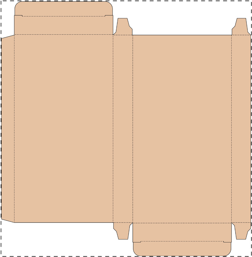Aangepaste kraft kartonnen doos