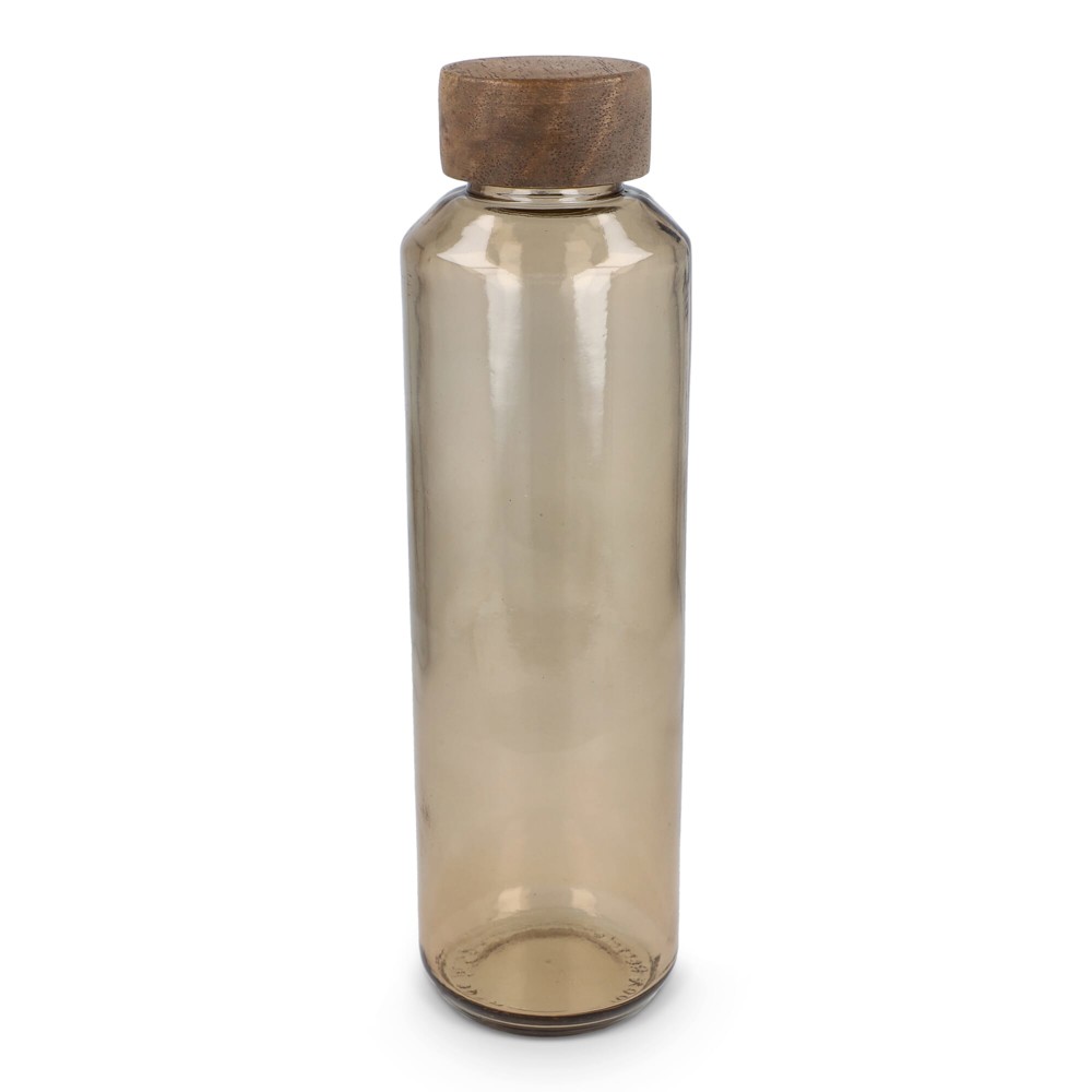 Bild InSideOut Recycelte Glaswasserflasche ReuuZ mit Holzverschluss 650 ml