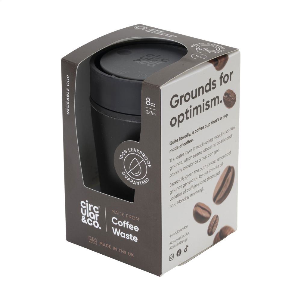 Circular&Co. Coffee Cup Coffee Waste 227 ml beker Circular&Co. Coffee Cup Coffee Waste 227 ml beker